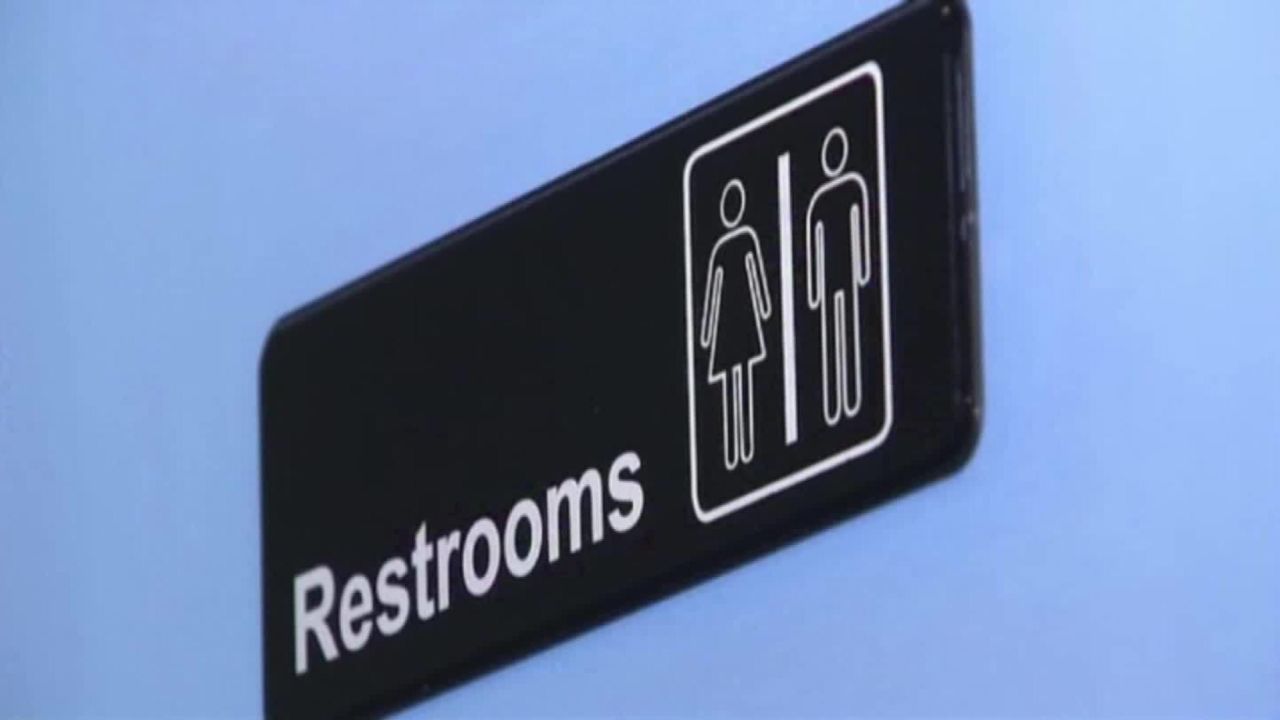 A map drawn in response to a North Carolina law shows safe bathrooms for transgender people.