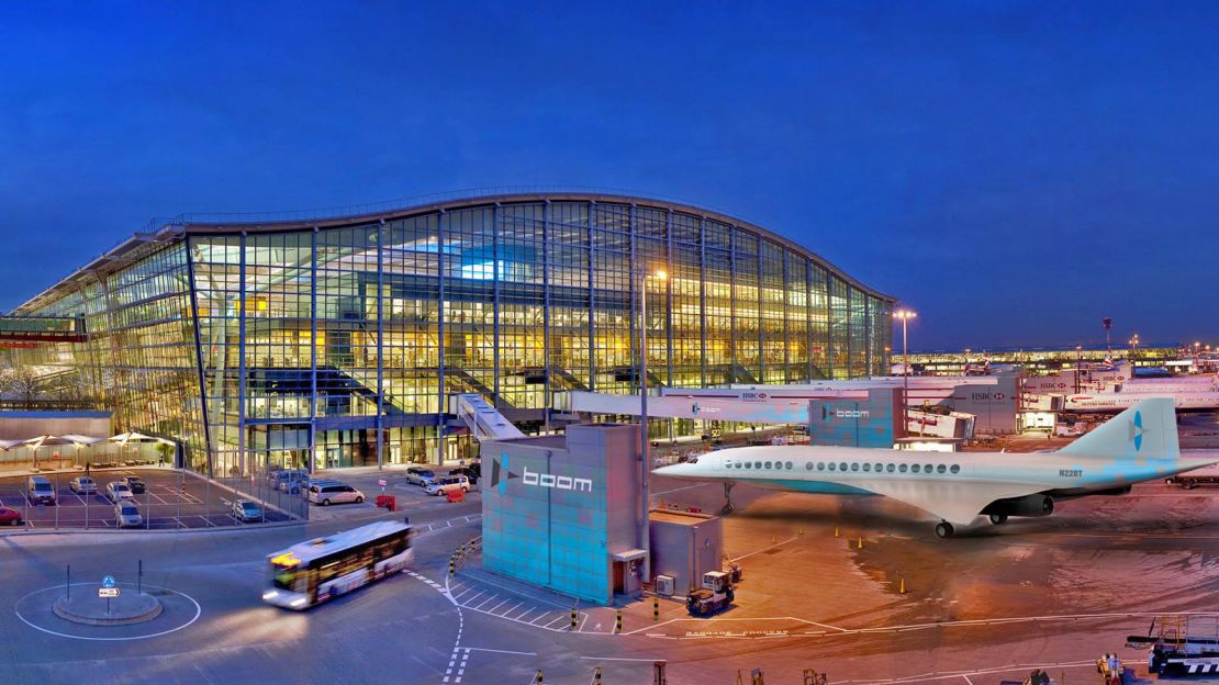 Come fly with me? Boom at London's Heathrow Airport. 