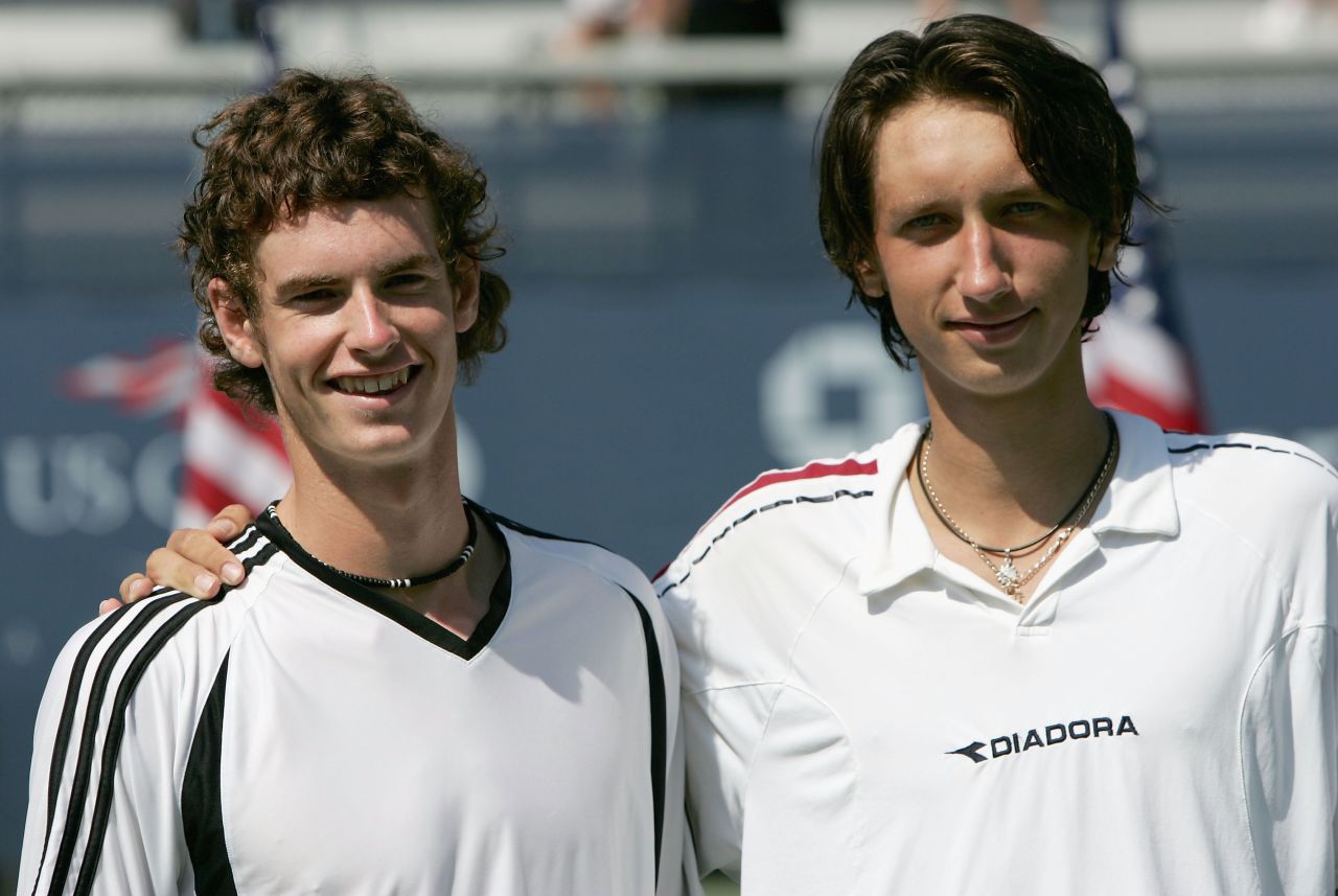 Andy Murray, left, became embroiled in a spat this week over equal pay in tennis with fellow men's pro Sergiy Stakhovsky, right. This picture was taken after they played in the 2004 U.S. Open junior final. 