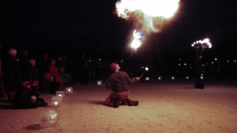 The Luminary included ice sculpture, professional fire dancers and fire pits with free s'mores-making stations.