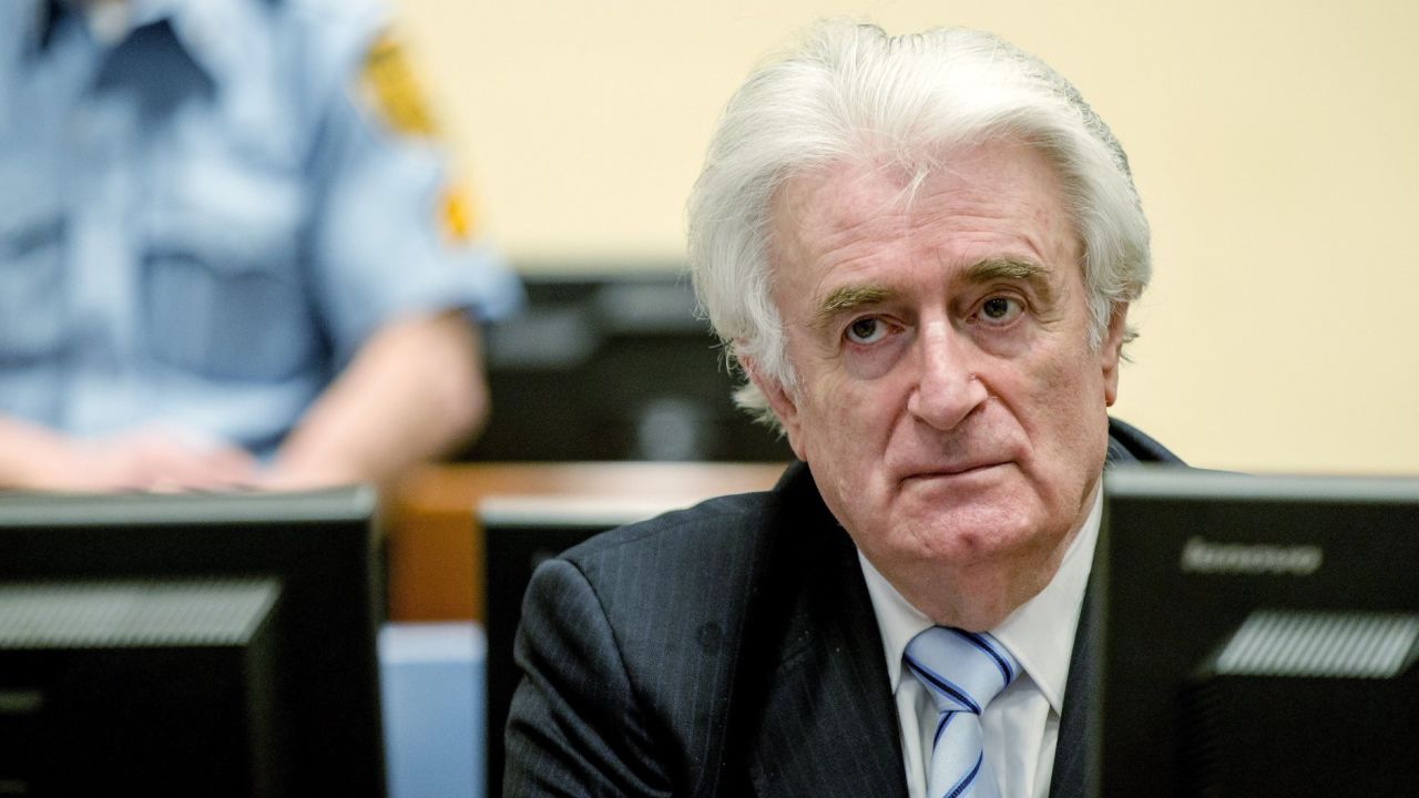 Former Bosnian Serb leader Radovan Karadzic at the International Criminal Tribunal in 2016.