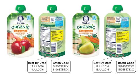 Gerber <a href="http://www.cnn.com/2016/03/24/health/gerber-baby-food-recall/index.html" target="_blank">voluntarily recalled </a>two organic baby foods because a packaging defect may make them susceptible to spoilage during transport and handling, the U.S. Food and Drug Administration and the company said on March 24. 