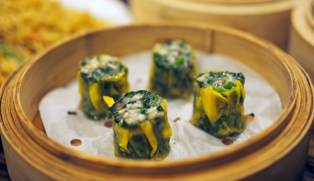 Meat isn't missed at Pure Veggie House. The siu mai -- a refreshing blend of sticky rice and spinach -- is addictive. 