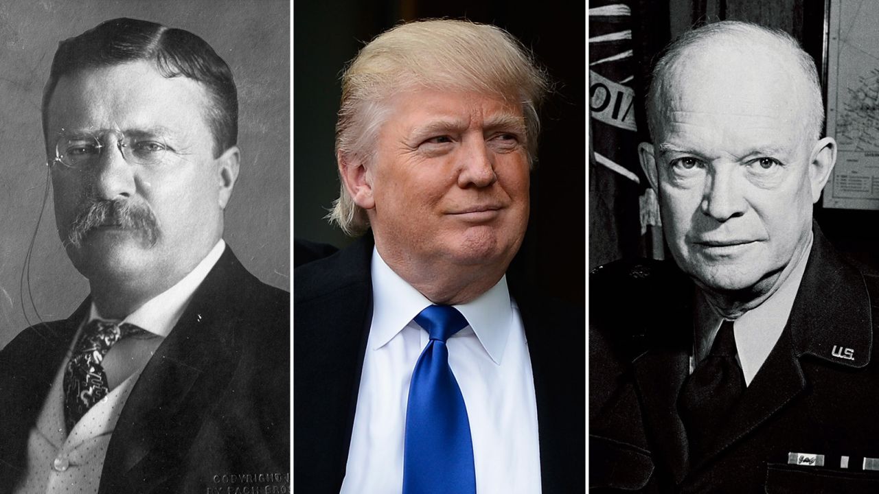 teddy roosevelt donald trump dwight eisenhower composite