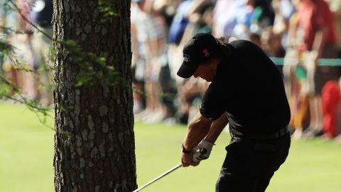 Mickelson's shot from the trees on the 13th at Augusta in 2010 went down in Masters legend.