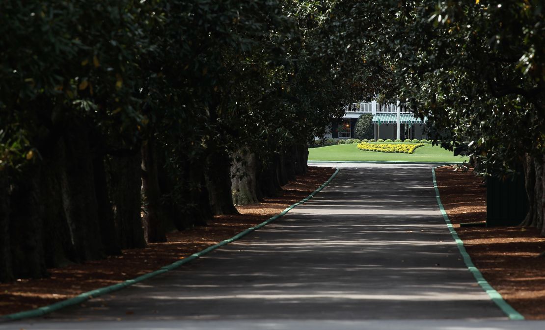 Magnolia Lane leads from Washington Road to the Augusta National clubhouse.