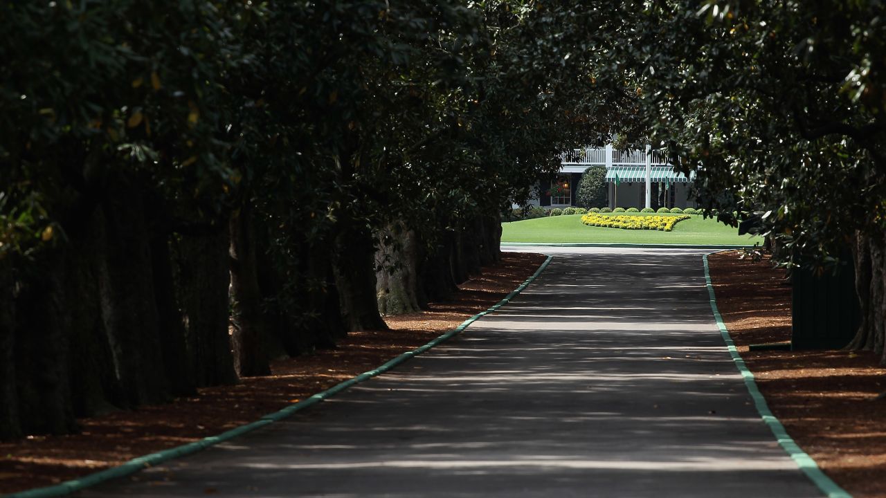 Magnolia Lane leads from Washington Road to the Augusta National clubhouse.