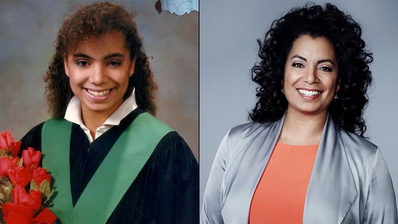 "Wide-eyed and excited for the future," Michaela Pereira said about her high-school graduation photo in 1988.