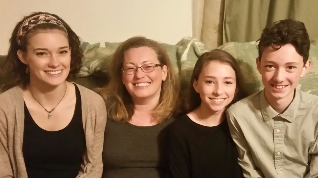 Rhonda Woods with her three children, Savannah, 21, Sierra, 14 and Connor, 14