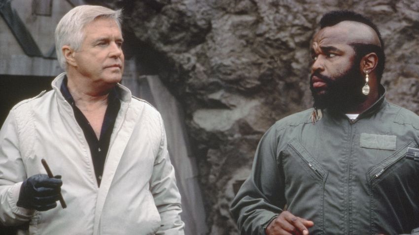 THE A-TEAM -- Pictured: (l-r) George Peppard as John 'Hannibal' Smith, Mr. T as B.A. Baracus  (Photo by NBC/NBCU Photo Bank via Getty Images)