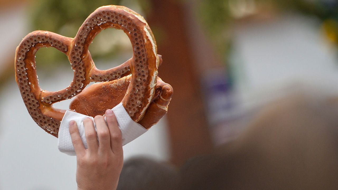 We'd recognize that pretzel anywhere. We must be in Munich.