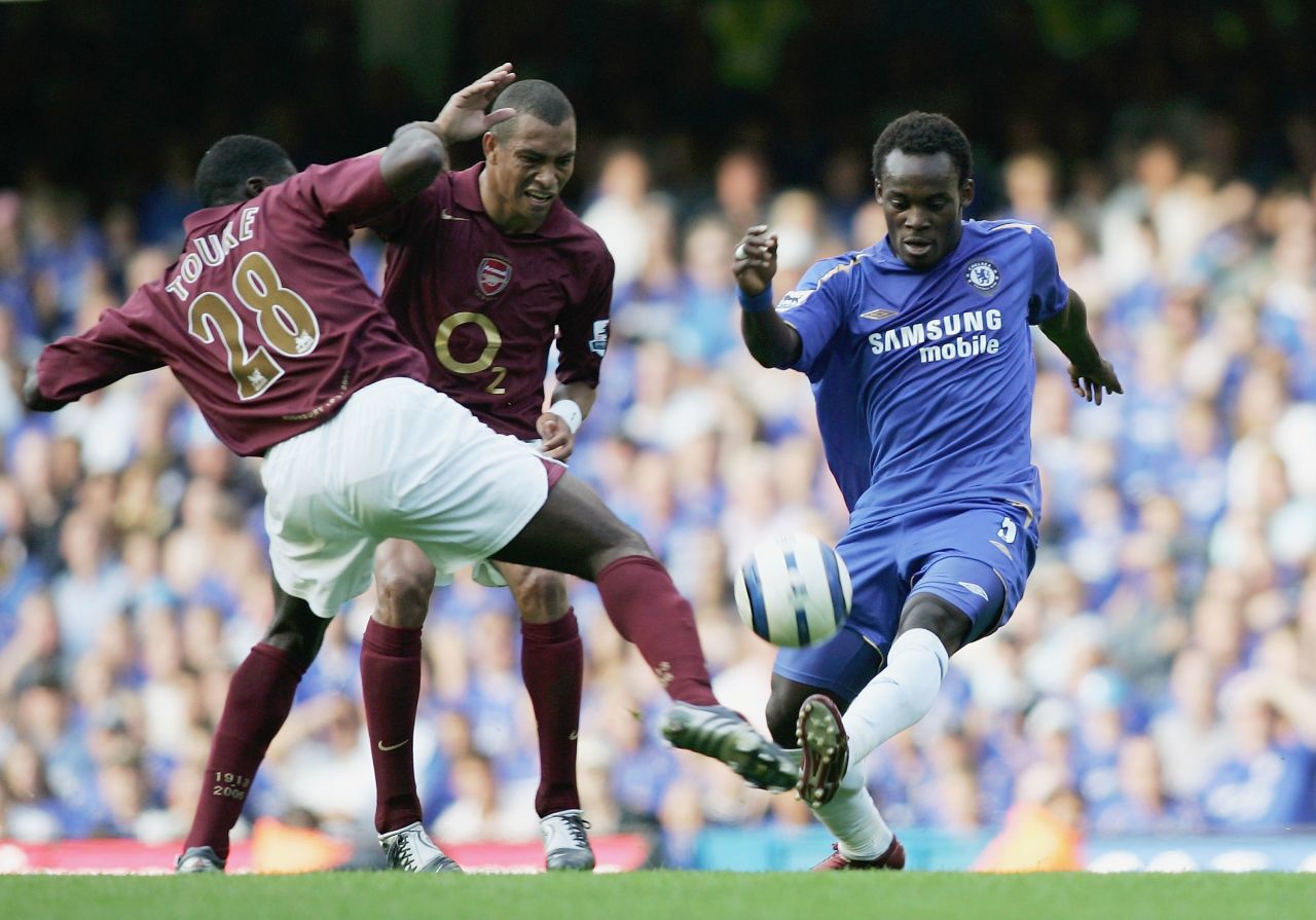 The Ghanian was the midfield heartbeat of Jose Mourinho's best Chelsea team, winning a clean sweep of domestic trophies before injury curtailed his career. 