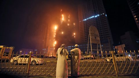 Uae Ajman Fire Huge Blaze Engulfs Residential Tower Cnn