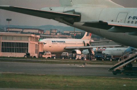 An Airbus A-300 was held by Islamic extremists of the Armed Islamic Group (GIA) at the Marignane airport in Marseille, southern France. Members of the elite French troops GIGN (Intervention Group of the National Gendarmerie) staged a spectacular assault on the hijacked Air France airbus on December 26, 1994, killing four hostage-takers and ending a three-day drama which began in Algiers, where two passengers were shot and killed.
