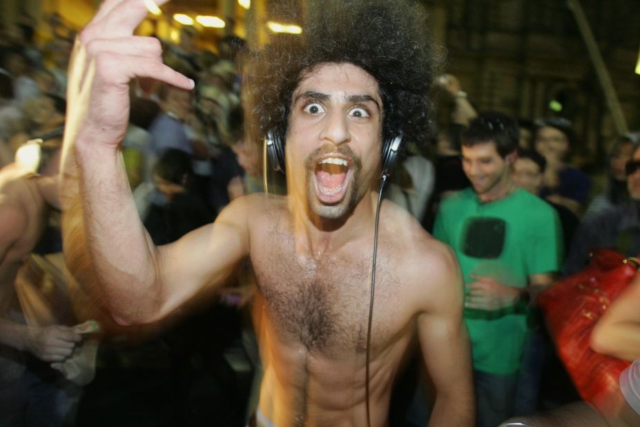 This guy was part of a flash rave (remember those?) on Sydney's Town Hall steps back in 2007.