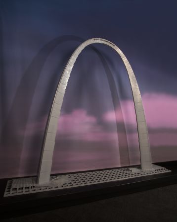 In real life, the Gateway Arch monument in St. Louis, Missouri is covered with stainless steel. 