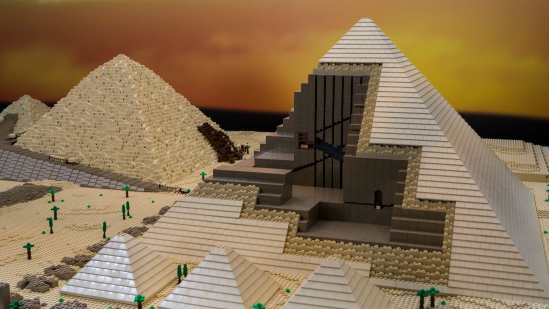 This Lego replica of the Great Pyramid of Giza is 12 feet long and took 50 hours to design. The "Brick by Brick" exhibition is on display until February 2017.<br />