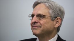 Supreme Court nominee Merrick Garland looks on during a photo opportunity before a private meeting with Sen. Kirsten Gillibrand (D-NY) in her office on Capitol Hill, March 30, 2016 in Washington, DC. 