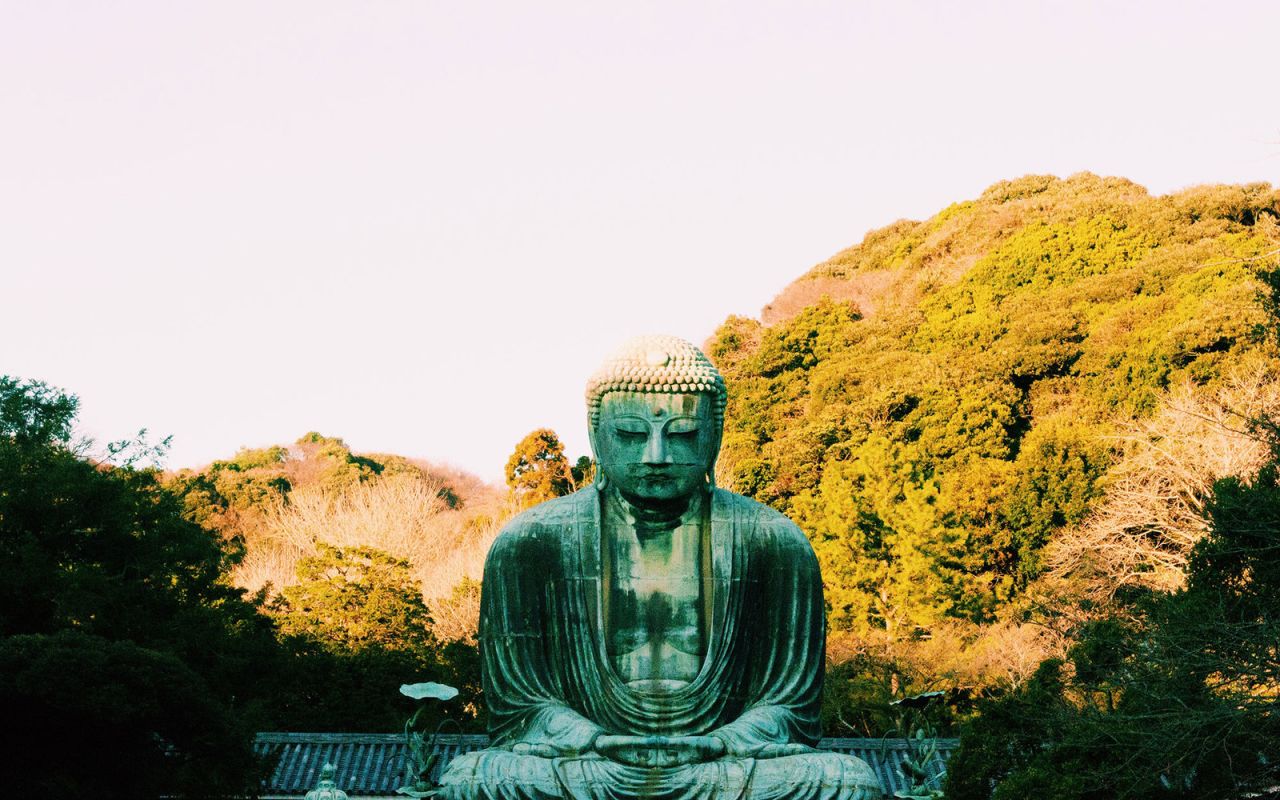 In Kamakura just south of Tokyo, Kotoku-In Temple features the famous Great Buddha. No one knows exactly how old the bronze statue is but some estimates date it back to at least 1252. 