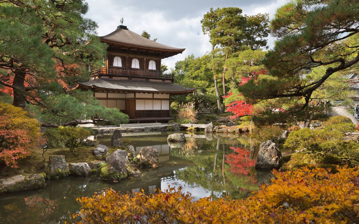 Referred to in English as the Silver Pavilion, Kyoto's Ginkaku-ji was constructed in 1482 by Ashikaga Yoshimasa, a shogun who built the home to mimic his great-grandfather's villa -- now known as the Golden Pavilion.
