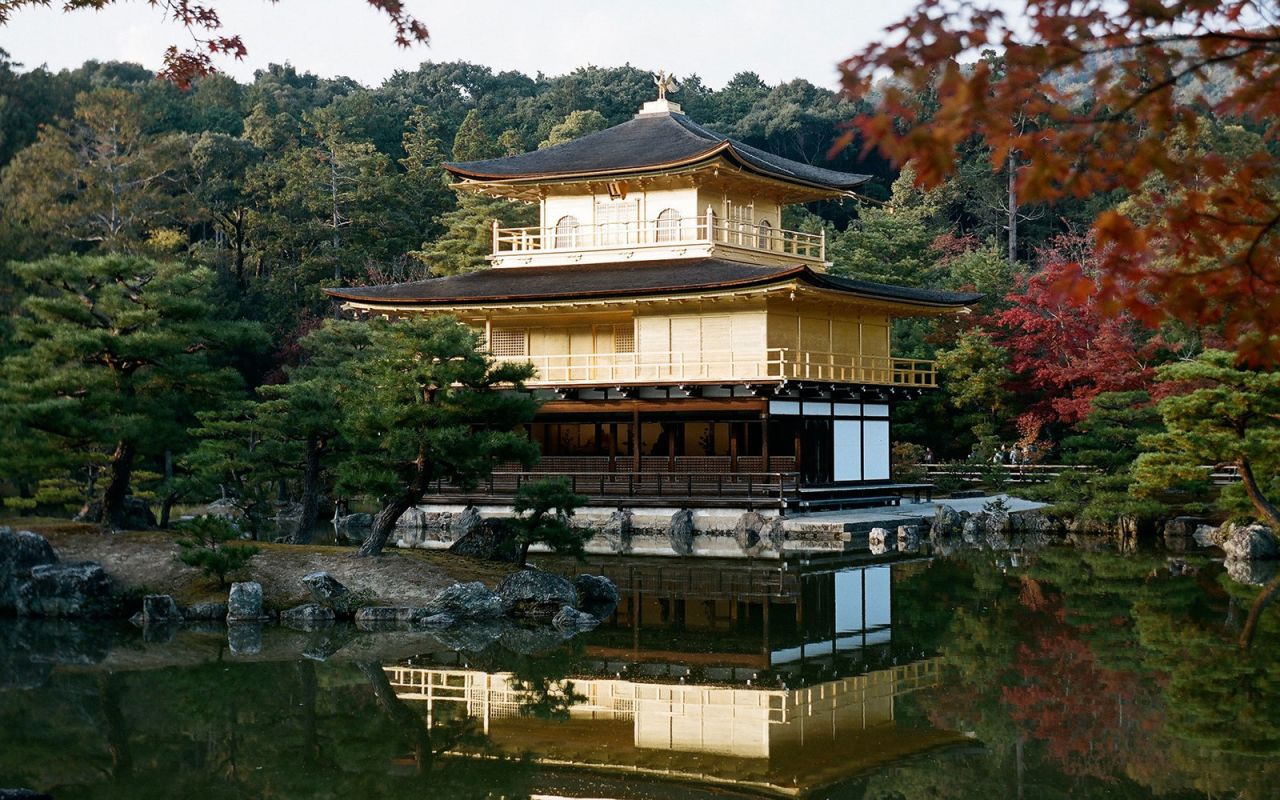With its gold-leaf facade and mesmerizing reflecting pool, this temple has found its way onto many an Instagram account. The temple's grounds were built to illustrate the "harmony between heaven and earth."