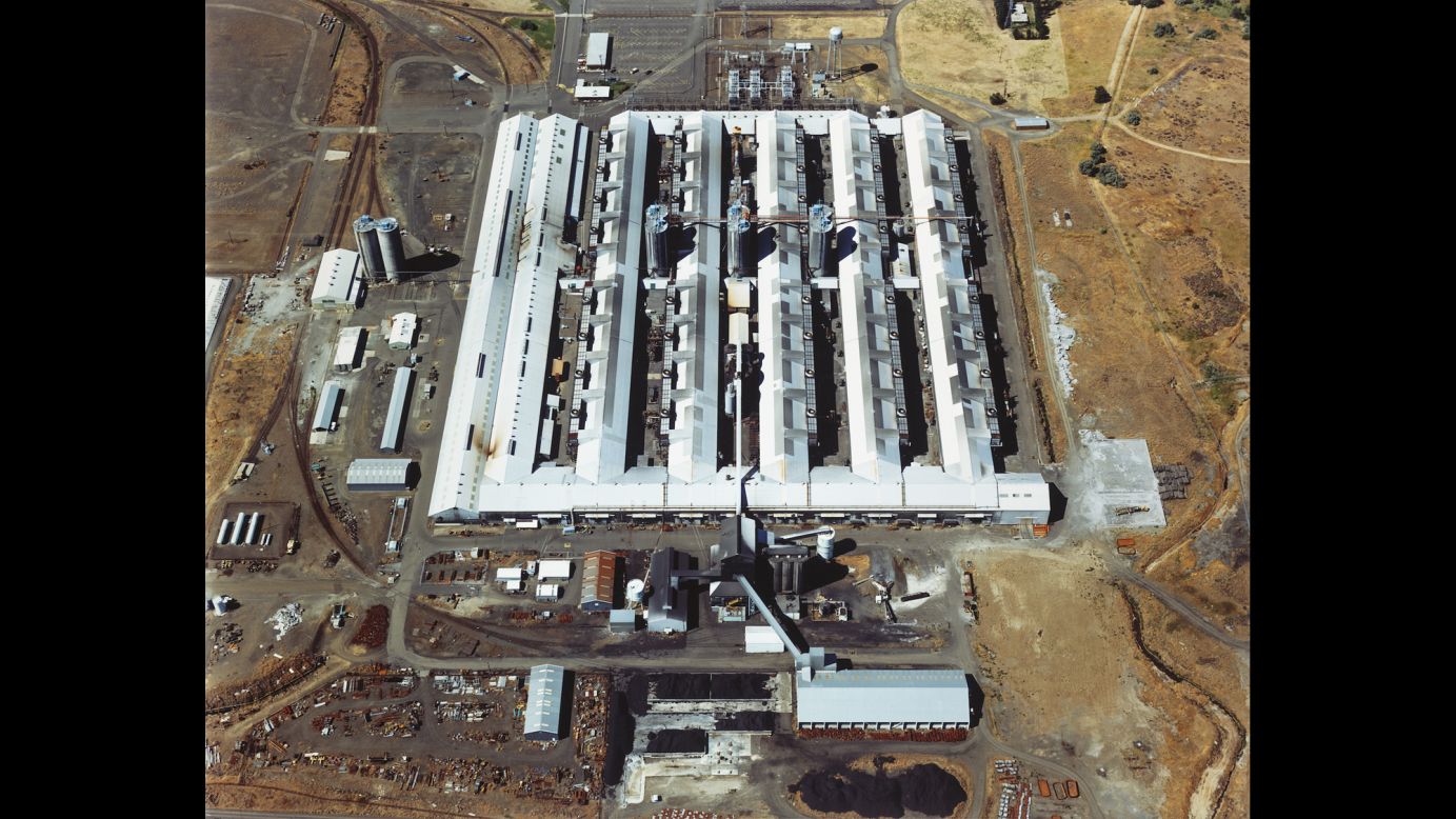The Superfund site of the Martin-Marietta Aluminum Co. is photographed in The Dalles, Oregon, in 1986. "Smelting operations took place at the site between 1958 and 1987," <a href="https://cumulis.epa.gov/supercpad/cursites/csitinfo.cfm?id=1000424&msspp=med" target="_blank" target="_blank">according to the EPA.</a> "Site activities and years of improper waste disposal contaminated soil, sediment and groundwater with hazardous chemicals. Following cleanup, EPA took the site off the Superfund program's National Priorities List in 1996. Operation and maintenance activities and monitoring are ongoing."