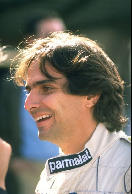 Like father, like son. Nelson Piquet, seen here in 1983, also won his first Formula One race at Long Beach in 1980. 