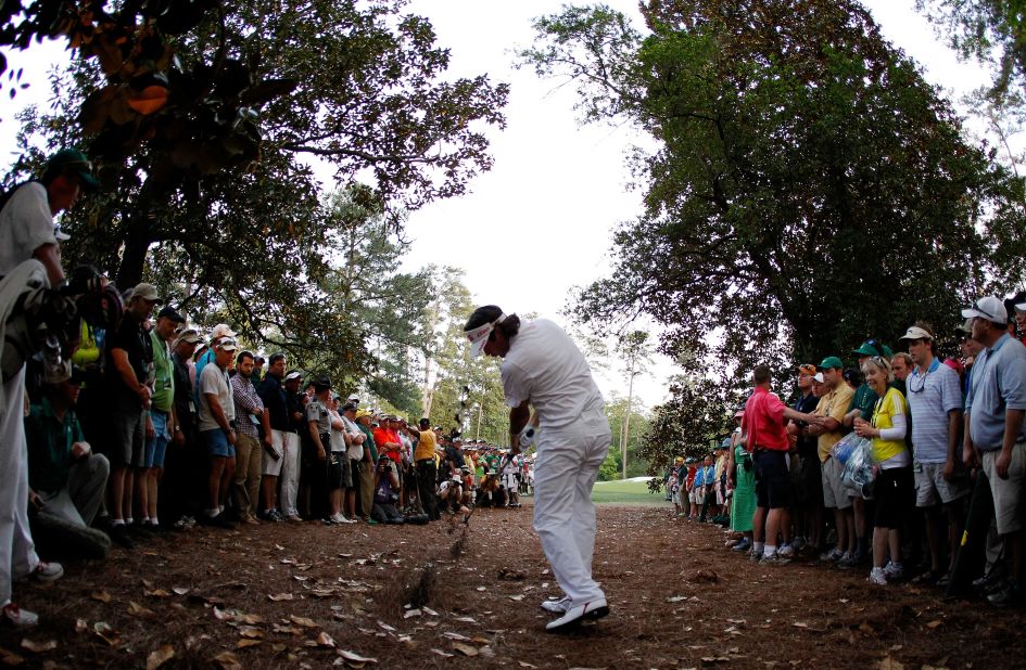 Winning the Masters requires a game in mint condition and a bit of something special. Think Tiger Woods' chip-in on the 16th in 2005, or Phil Mickelson's shot threaded through trees on the 13th in 2010. Or what about Bubba Watson's banana ball from the woods on the 10th to clinch a play off in 2012 (pictured)? 