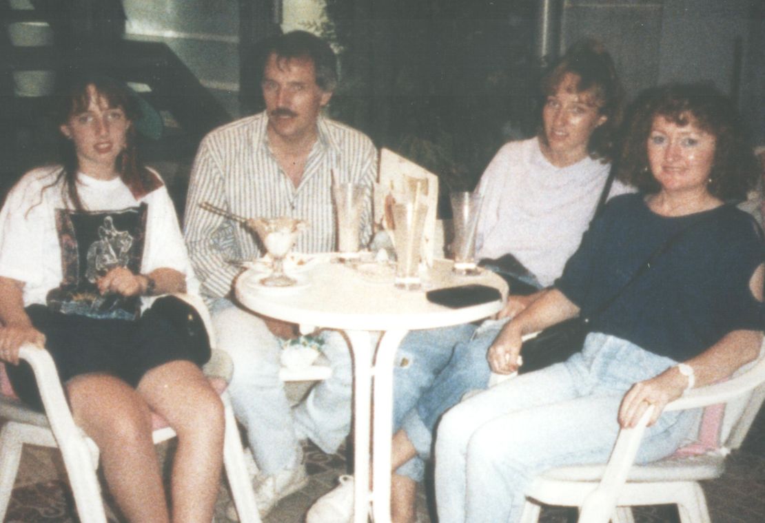 Trevor and Jenni Hicks with their daughters Vicki (far left) and Sarah.