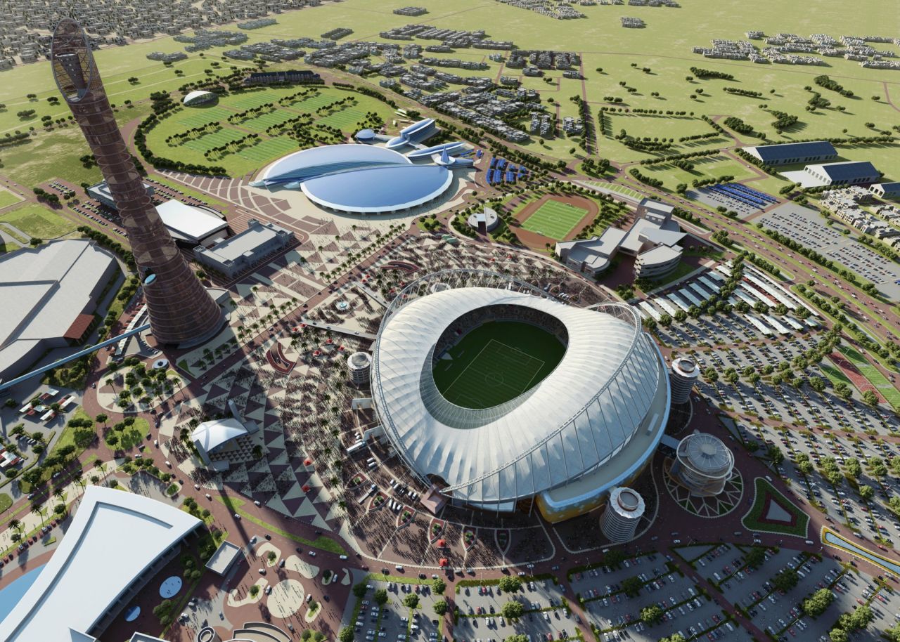 The Khalifa International Stadium "will fit 40,000 spectators and be completely cooled, including the field of play, all seats and concourses," soccer's world governing body FIFA said in September 2015. But what's the human cost of this World Cup venue's construction?