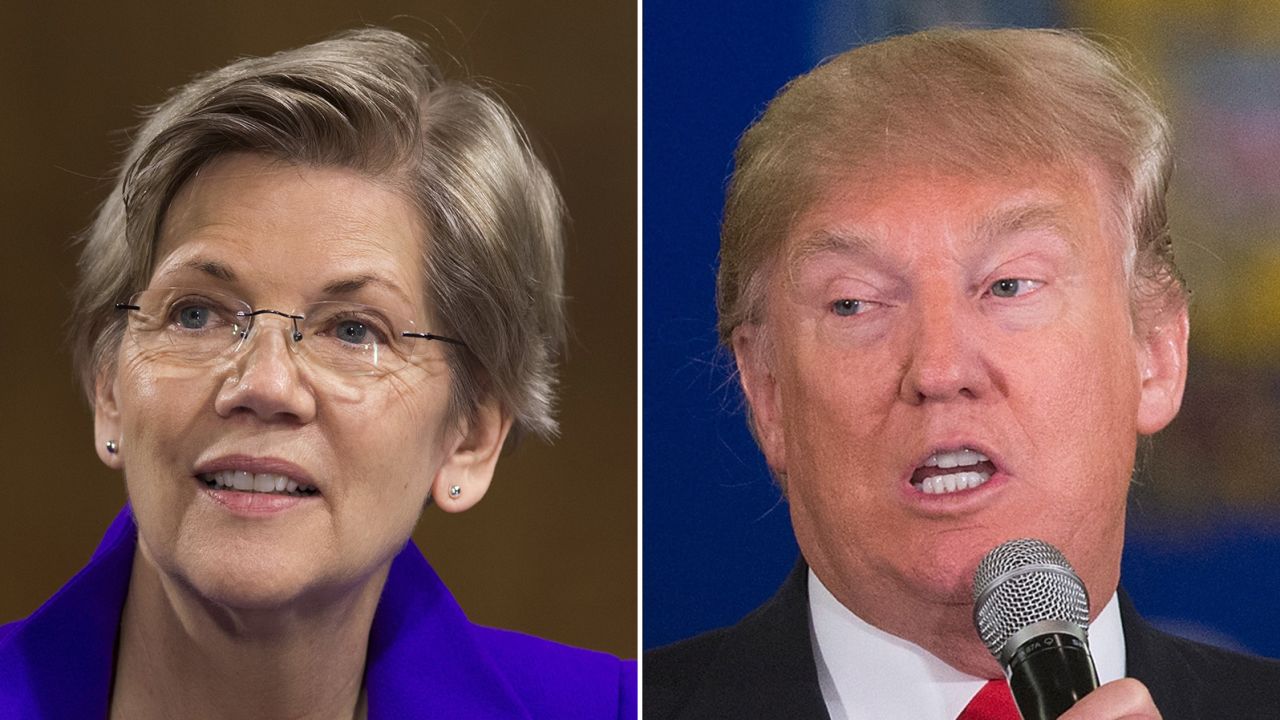 Elizabeth Warren Donald Trump composite