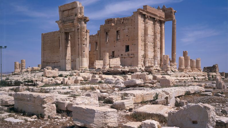 <strong>Before:</strong> The ruins of the 2,000-year-old Temple of Baalshamin are seen in Palmyra, Syria, in 2007. The ISIS militant group took over the ancient city last year and razed parts of its <a href="index.php?page=&url=http%3A%2F%2Fwhc.unesco.org%2Fen%2Flist%2F23" target="_blank" target="_blank">World Heritage Site.</a> Syrian government forces recaptured the ancient city from the terror group in March 2016. Click through to see the landmarks before and after ISIS' occupation.