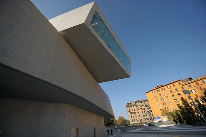 Hadid has won prestigious international awards, including the RIBA Stirling Prize award for the MAXXI Museum in Rome. 