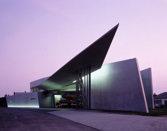 The first of Hadid's designs built was the Vitra Fire station in 1993.
