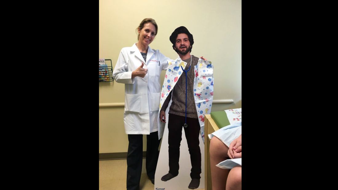 Susan Talley took this cardboard version of her son out for adventures. She even took him to his childhood doctor to make sure he had a clean bill of health.