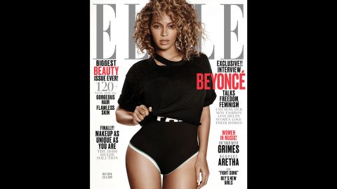 Beyonce on the cover of Elle. 