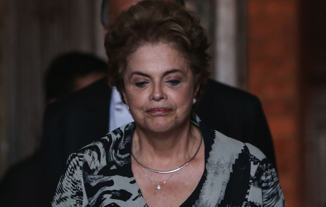Brazil's President Dilma Rousseff, pictured in Rio de Janeiro, is facing potential impeachment.