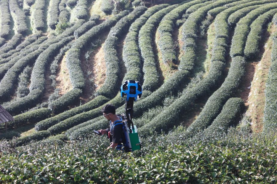 Thailand triathlete Panupong Luangsa-ard traveled 12,000 kilometers through Thailand wearing Google Street View's "Trekker" camera. "The tea plantations in Chiang Mai were a real highlight because the views are the most stunning I've ever seen," he tells CNN.