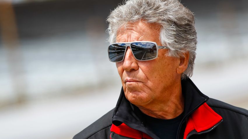 INDIANAPOLIS, IN - MAY 12: Mario Andretti watches the action from pit lane during Indianapolis 500 practice at the Indianapolis Motor Speedway on May 12, 2013 in Indianapolis, Indiana. (Photo by Michael Hickey/Getty Images)
