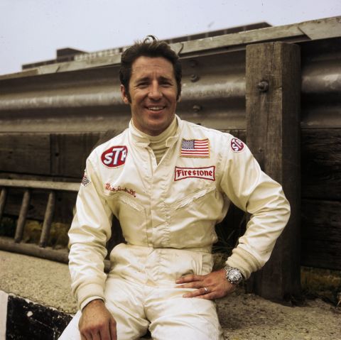 A young Andretti posing for the cameras at Brands Hatch ahead of the 1970 British Grand Prix. The Italian-American won his only world title in 1978 -- 17 years after Phil Hill became the first American win the F1 drivers' championship.