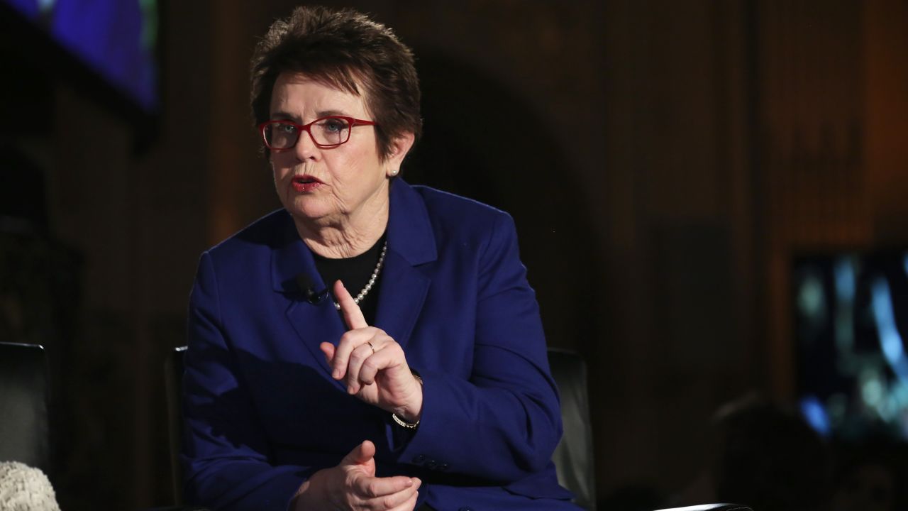 NEW YORK, NY - NOVEMBER 17:  39-Time Grand Slam winning tennis player Billie Jean King speaks during The 4th Annual Elly Awards Luncheon on November 17, 2014 in New York City.  (Photo by Jemal Countess/Getty Images for The 4th Annual Elly Awards)