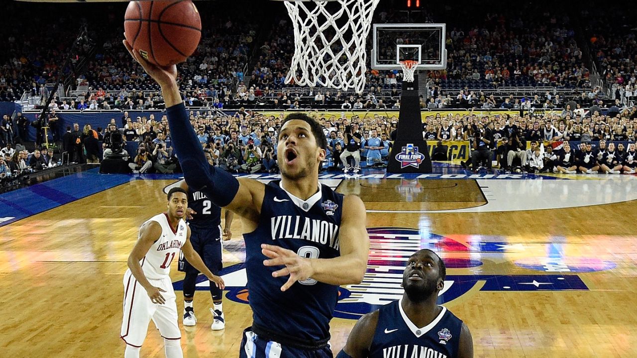 Villanova Wildcats junior guard Josh Hart drives to the basket in the second half against the Oklahoma Sooners during the NCAA Men's Final Four Semifinal at NRG Stadium in Houston. Hart had a game-high 23 points.