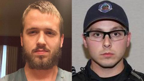 Daniel Shaver, left, and ex-Mesa officer Philip Brailsford. 