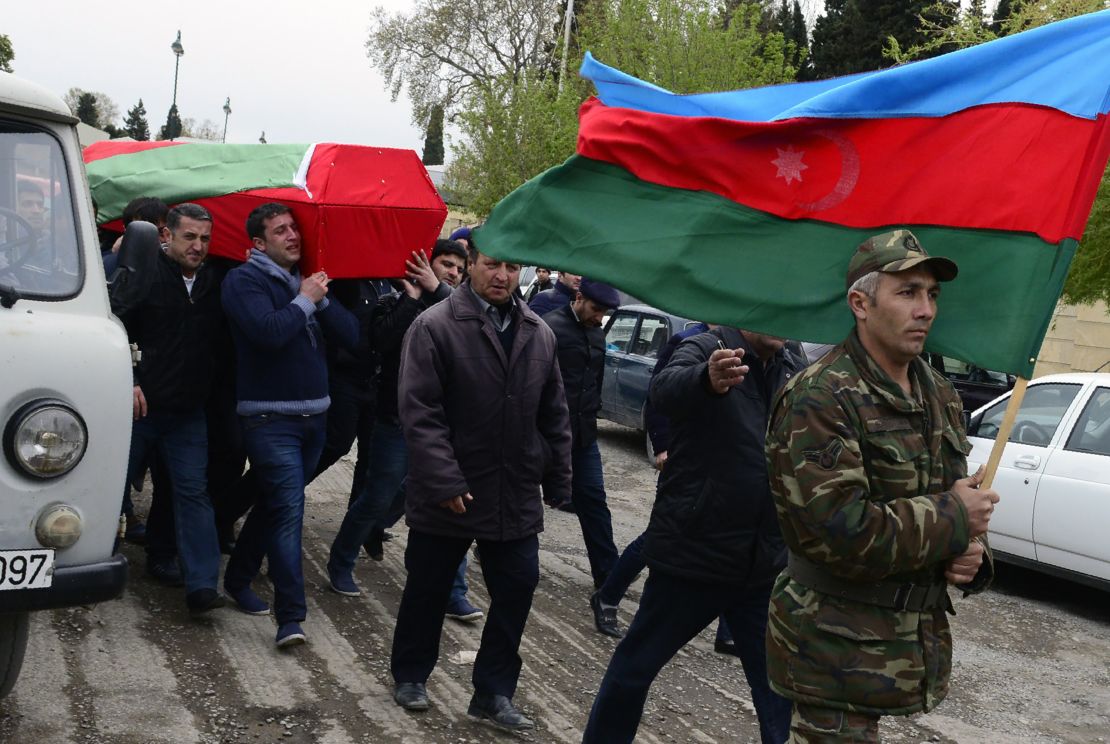 An Azerbaijani serviceman was killed Saturday during clashes with Armenia. 