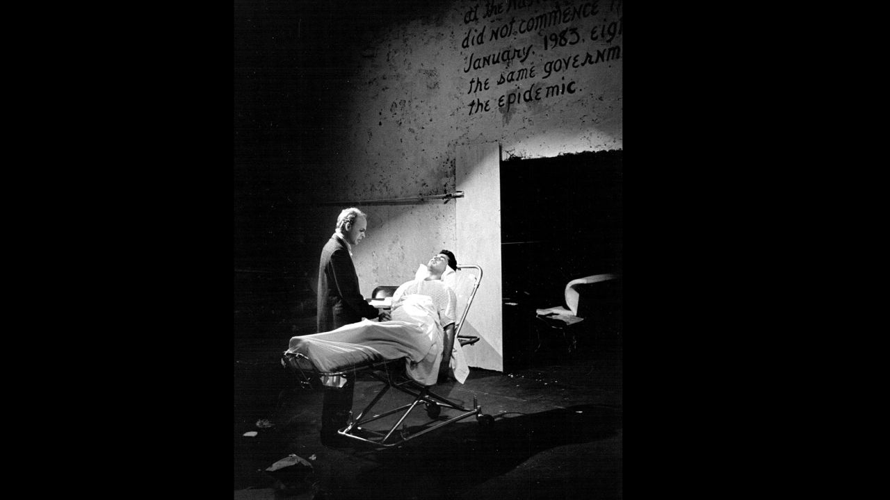 Actors Rex Fuller and Phil Luna in a 1987 production of "The Normal Heart."