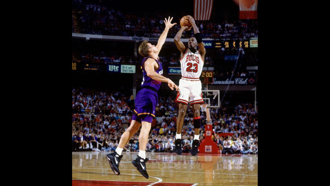 <strong>Most points per game in an NBA Finals series:</strong> Michael Jordan and the Chicago Bulls won six NBA titles during his career. But "His Airness" might have been at his peak in 1993, when he averaged 41 points in a six-game victory over Dan Majerle and the Phoenix Suns.