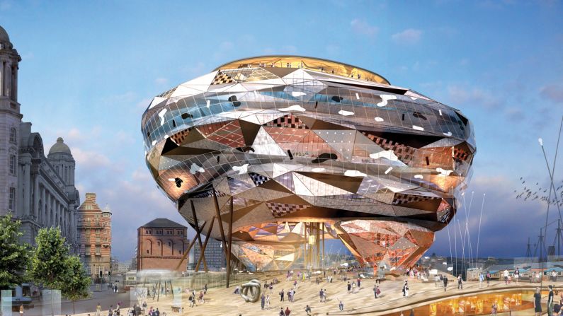 It was supposed to be the centerpiece of Liverpool, England's redevelopment as European Capital of Culture in 2008. As it stands, all that remains of the Fourth Grace (also known as The Cloud) are these beautiful renderings. The concept, which was once described as a "diamond knuckleduster" by <a href="index.php?page=&url=http%3A%2F%2Fwww.theguardian.com%2Fuk%2F2004%2Fjul%2F23%2Fnortherner.helencarter" target="_blank" target="_blank">The Guardian</a>, won an architectural competition in 2002 for a fourth building to sit alongside Liverpool's Three Graces - the Royal Liver Building, the Cunard Building and the Port of Liverpool building. 