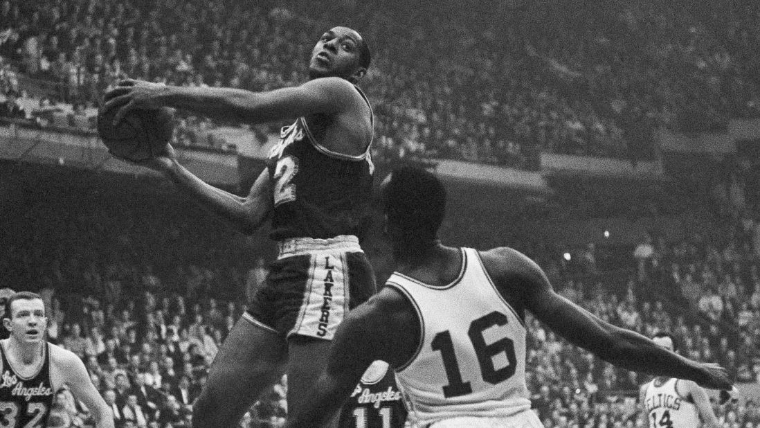 <strong>Most points in an NBA Finals game:</strong> The Lakers' Elgin Baylor scored 61 points during a Finals game against Boston on April 14, 1962. The Lakers won that game but went on to lose the series in Game 7, pictured here.