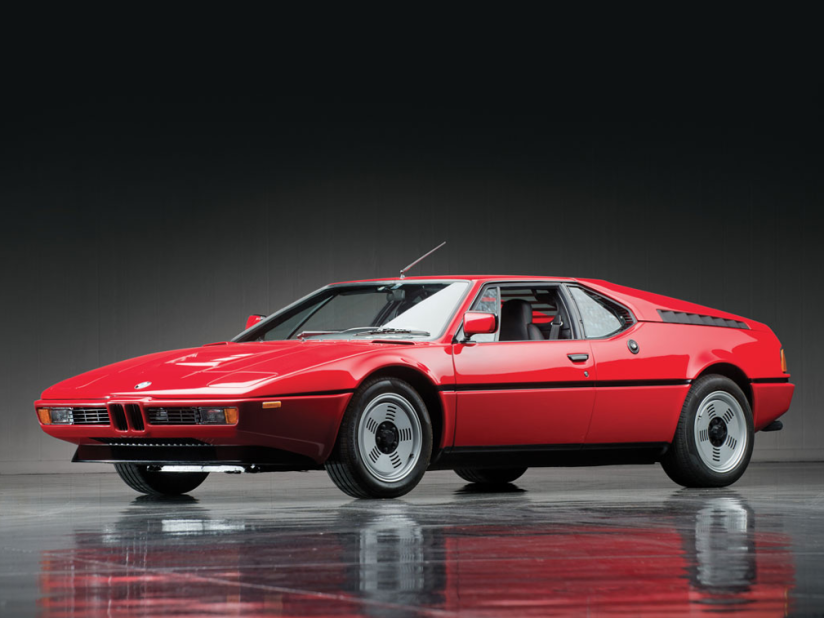 The M1 (1978--1981) remains one of the most beautiful sports cars ever built, with a design by Italy's legendary Giorgetto Giugiaro. We detect the influence of its wedge shape in the ultra-modern i8. 