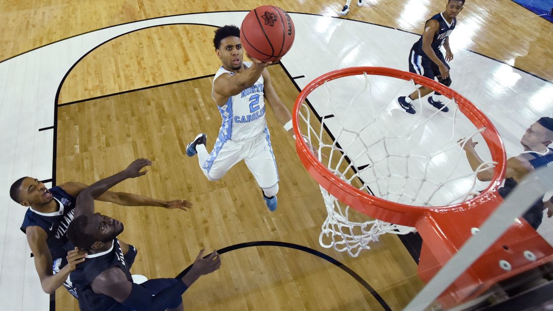 North Carolina guard Joel Berry II drives the lane.